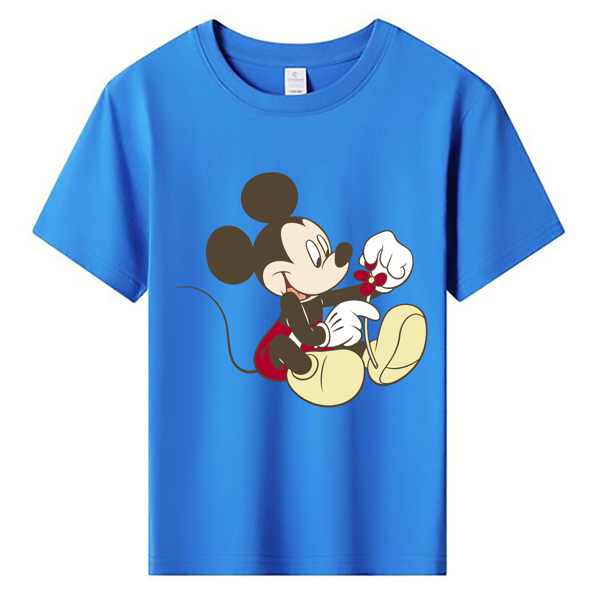 ミッキーマウス Mickey Mouse 綿100％キッズTシャツ（フロントプリント）